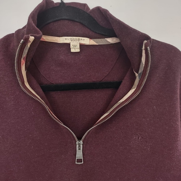 Authentic Burberry 1/4 zip sweater - Picture 4 of 8
